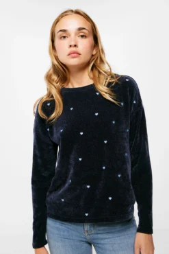 Women'secret Camiseta Chenilla Corazones