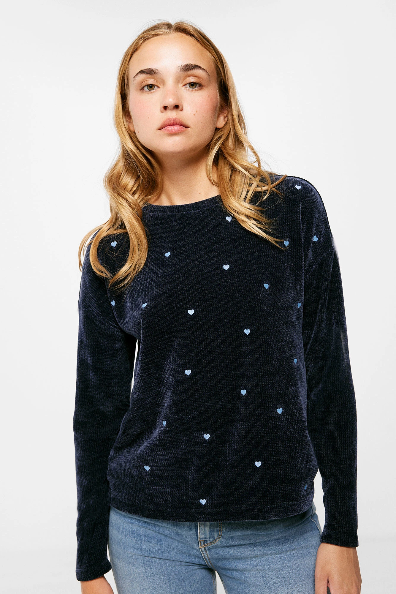 Women'secret Camiseta Chenilla Corazones 1 Women'secret Camiseta Chenilla Corazones