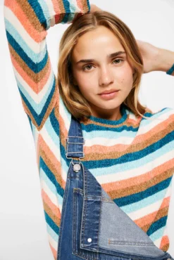 Women'secret Camiseta Chenilla Raya Multicolor -Women'secret Soldes Magasin P 007674051D1