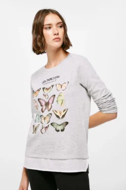Women'secret Sudadera Bimateria "Les Papillons"