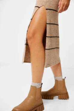 Women'secret Vestido Midi Punto Rayas -Women'secret Soldes Magasin P 133647550D4