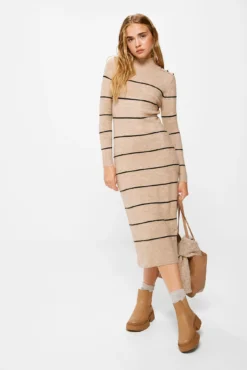 Women'secret Vestido Midi Punto Rayas