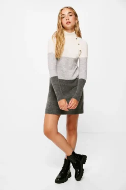 Women'secret Vestido Punto Color Block