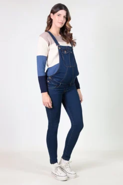 Women'secret Peto Vaquero Maternity Largo Formal Lavado Oscuro