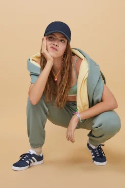 Women'secret Pantalón Largo Jogger Felpa Verde