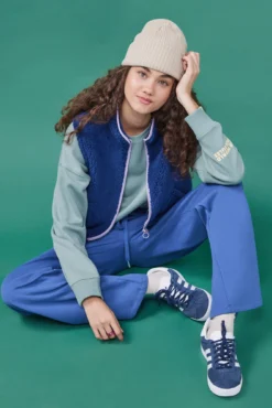 Women'secret Pantalón Largo Flare Felpa Azul