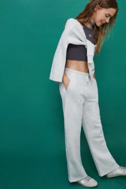 Women'secret Pantalón Largo Flare Felpa Gris -Women'secret Soldes Magasin P 167611741D1