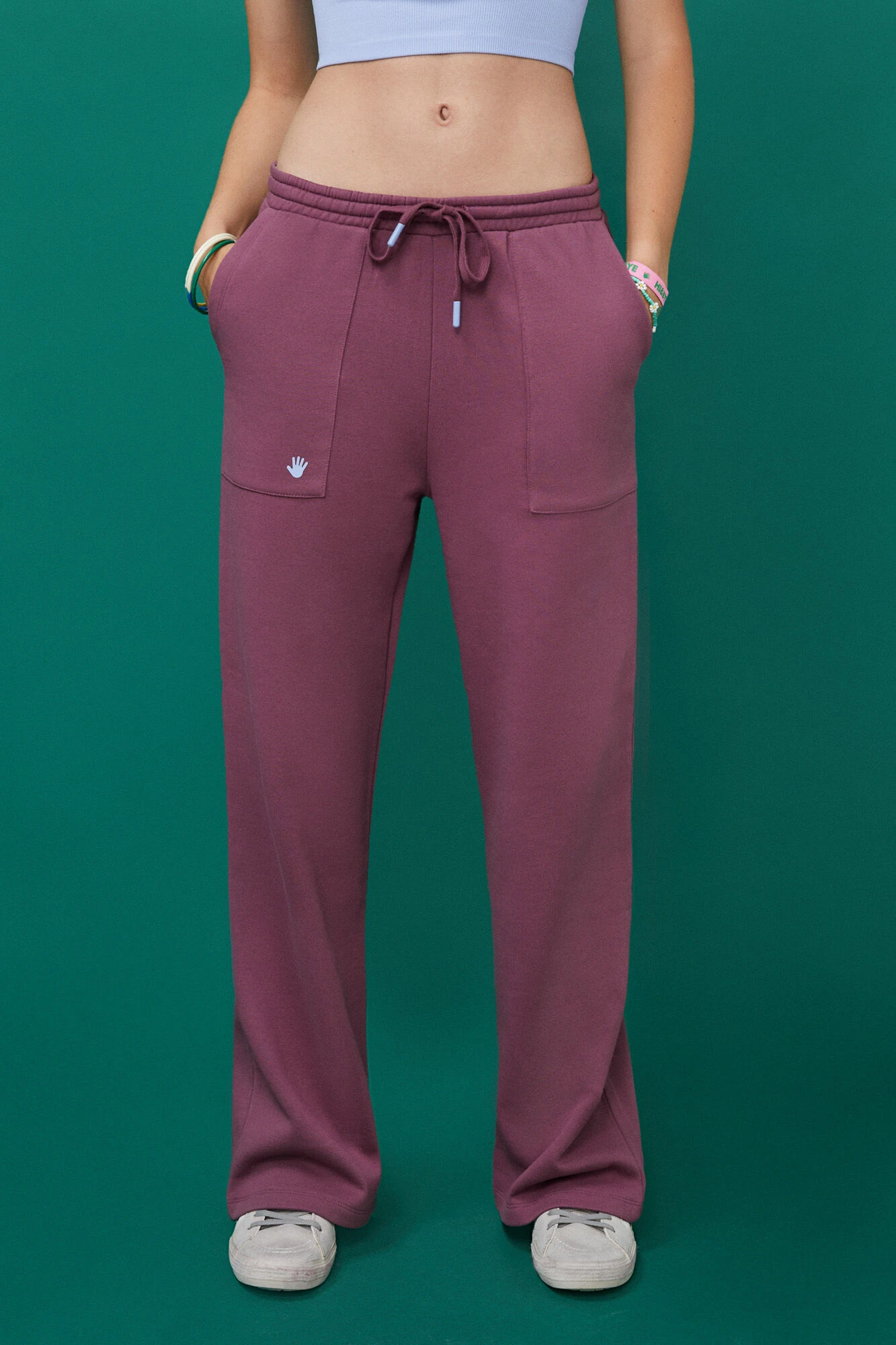 Women'secret Pantalón Largo Flare Felpa Burdeos 6 Women'secret Pantalón Largo Flare Felpa Burdeos – Image 6