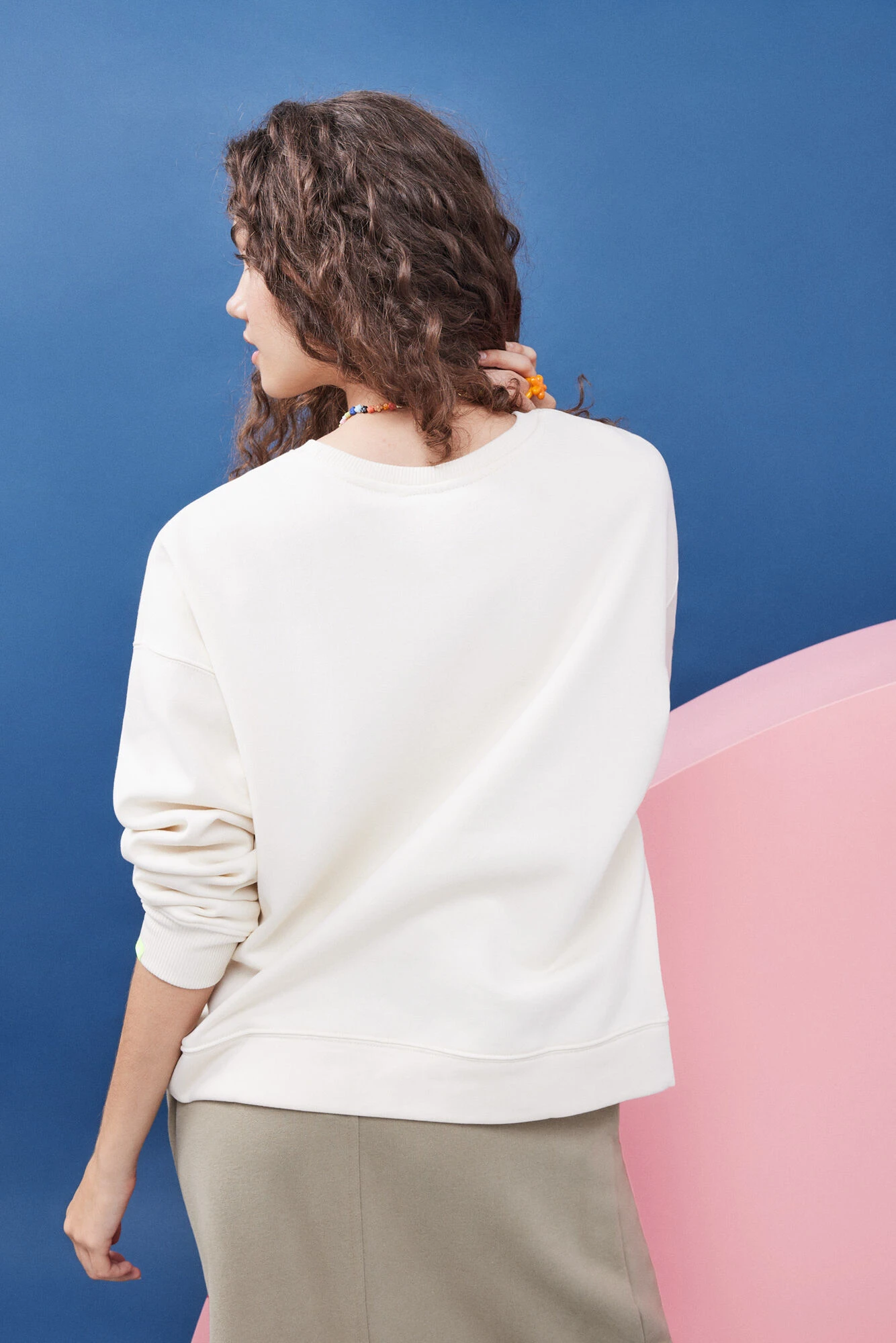 Women'secret Sudadera Felpa Blanco Logo Manga 7 Women'secret Sudadera Felpa Blanco Logo Manga – Image 7