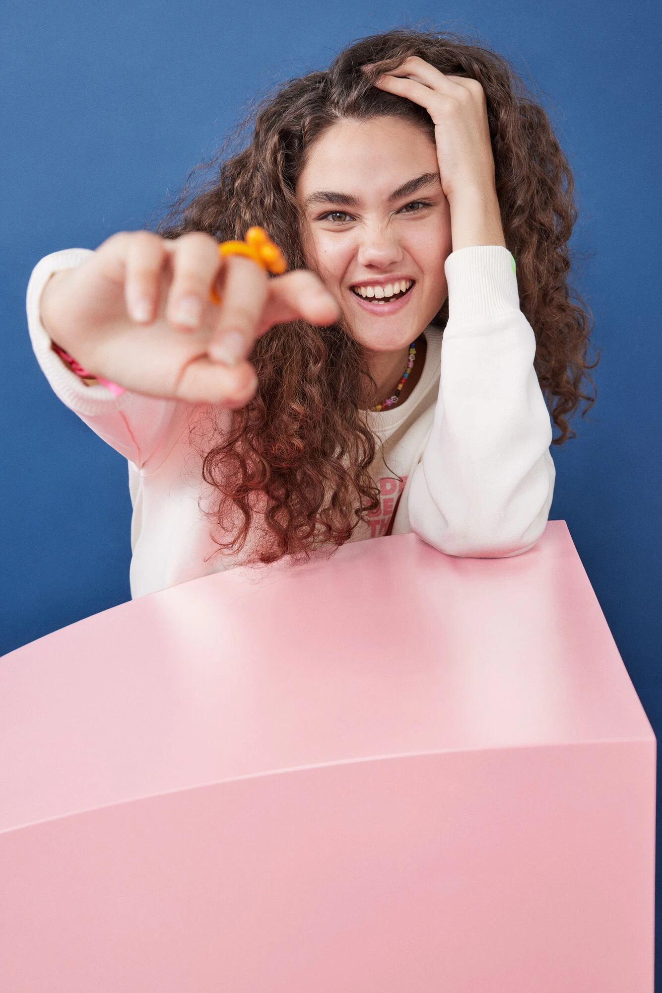 Women'secret Sudadera Felpa Blanco Logo Manga 2 Women'secret Sudadera Felpa Blanco Logo Manga – Image 2