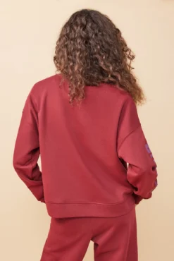 Women'secret Sudadera Felpa Rojo Logo Manga -Women'secret Soldes Magasin P 169600760D4