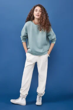 Women'secret Sudadera Felpa Verde Logo Manga -Women'secret Soldes Magasin P 169600921D1