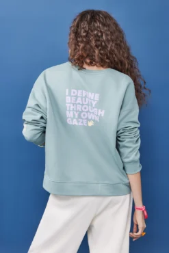 Women'secret Sudadera Felpa Verde Logo Manga -Women'secret Soldes Magasin P 169600921D5