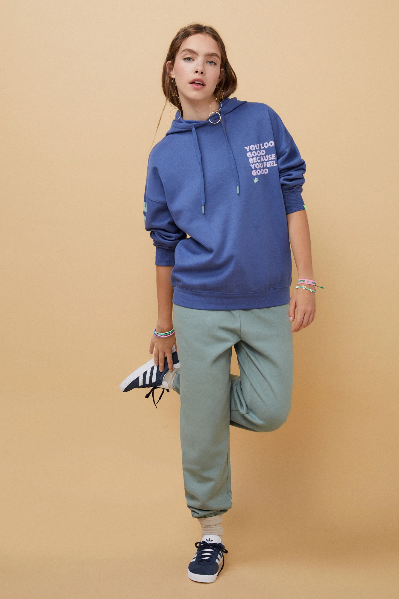 Women'secret Sudadera Capucha Felpa Azul Logo 2 Women'secret Sudadera Capucha Felpa Azul Logo – Image 2