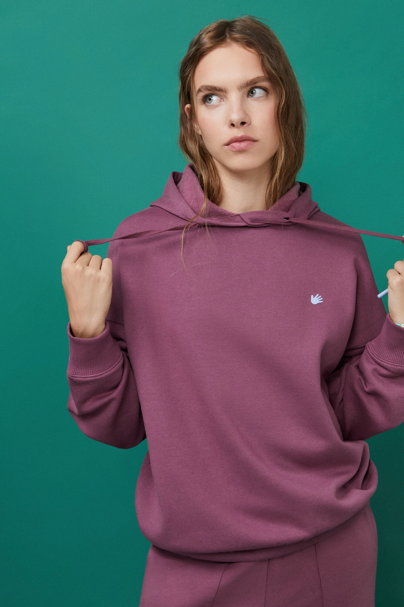 Women'secret Sudadera Capucha Felpa Burdeos Logo 3 Women'secret Sudadera Capucha Felpa Burdeos Logo – Image 3