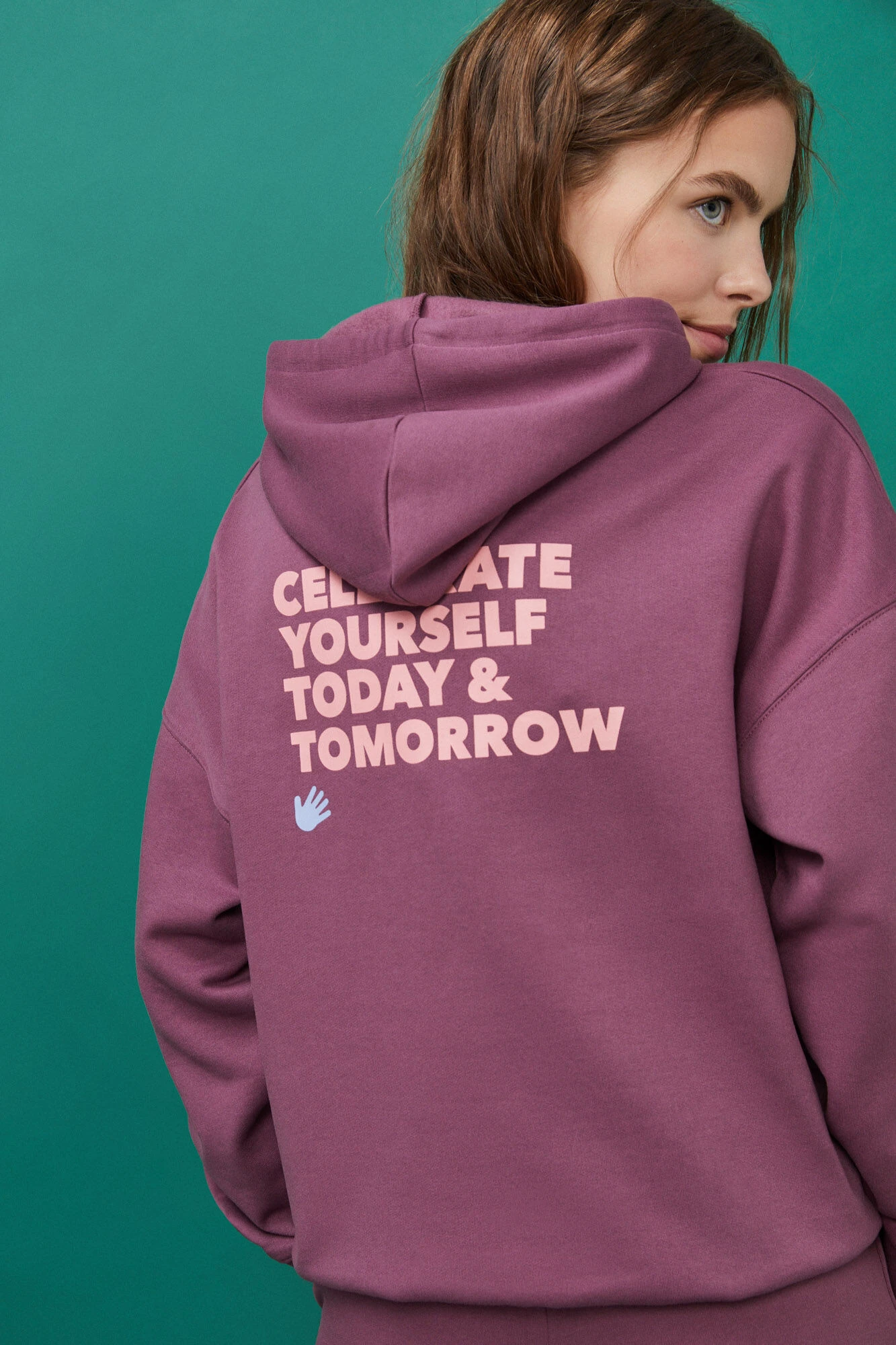 Women'secret Sudadera Capucha Felpa Burdeos Logo 5 Women'secret Sudadera Capucha Felpa Burdeos Logo – Image 5