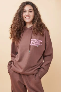 Women'secret Sudadera Capucha Felpa Marrón -Women'secret Soldes Magasin P 169602531D4