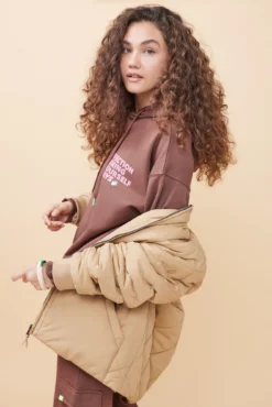 Women'secret Sudadera Capucha Felpa Marrón