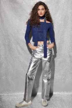 Women'secret Top Hombros Descubiertos Y Choker Azul Marino -Women'secret Soldes Magasin P 169602717D4