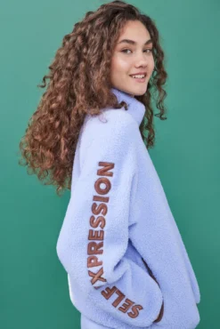 Women'secret Sudadera Corta Borreguito Azul Claro -Women'secret Soldes Magasin P 169602975D1