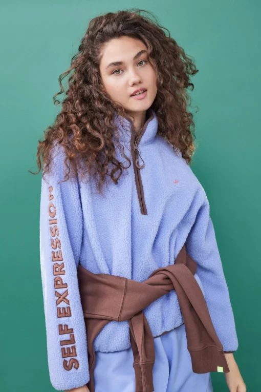 Women'secret Sudadera Corta Borreguito Azul Claro -Women'secret Soldes Magasin P 169602975FM