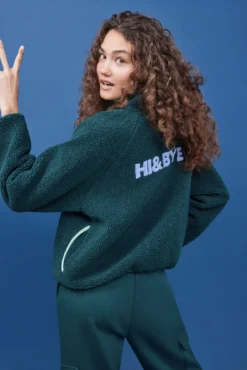 Women'secret Sudadera Corta Borreguito Verde -Women'secret Soldes Magasin P 169603020D6