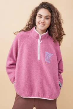 Women'secret Sudadera Corta Borreguito Rosa -Women'secret Soldes Magasin P 169603171D3