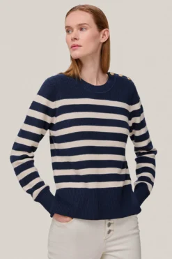 Women'secret Jersey De Rayas Con Boton Joya