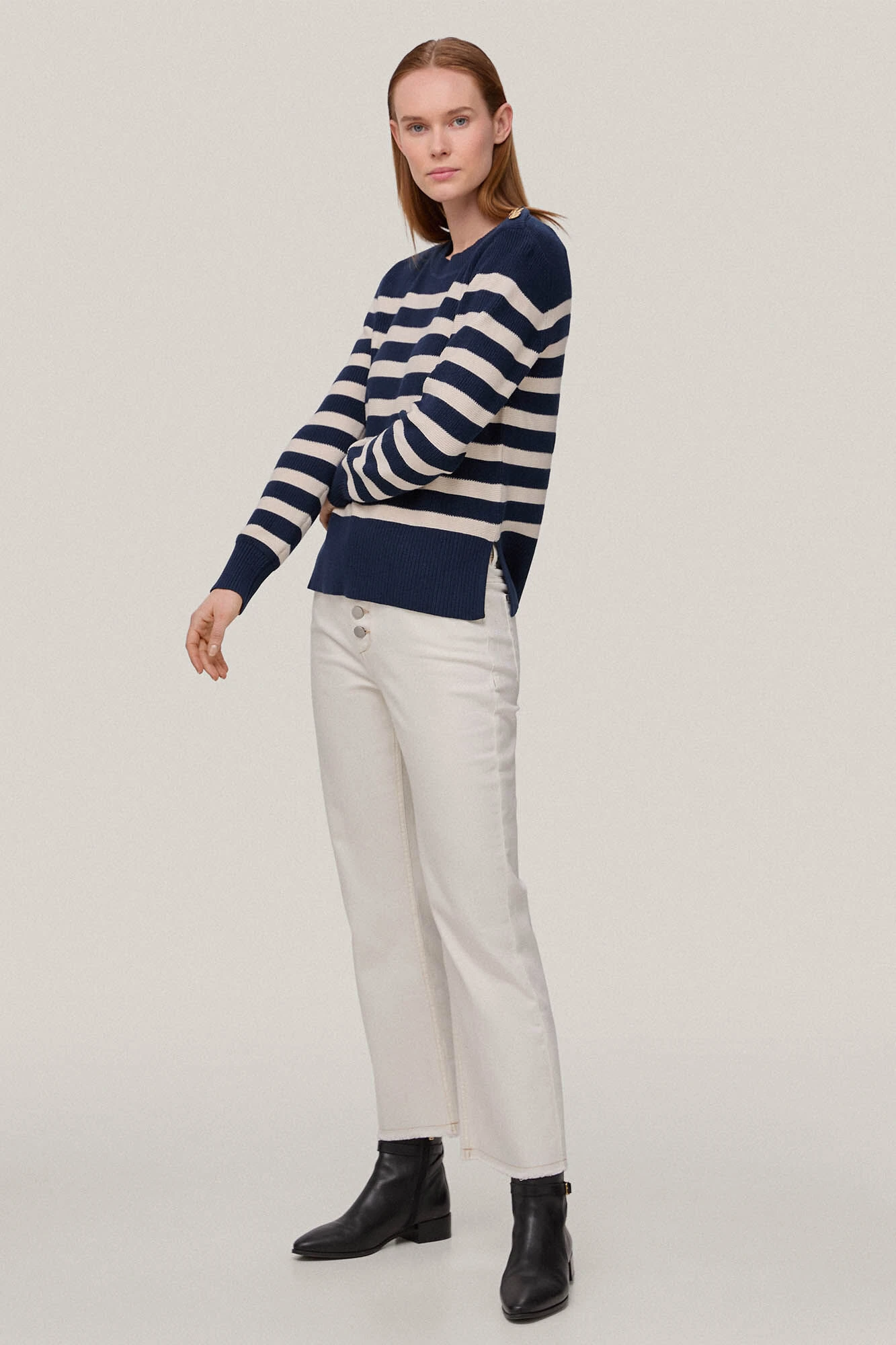 Women'secret Jersey De Rayas Con Boton Joya 2 Women'secret Jersey De Rayas Con Boton Joya – Image 2