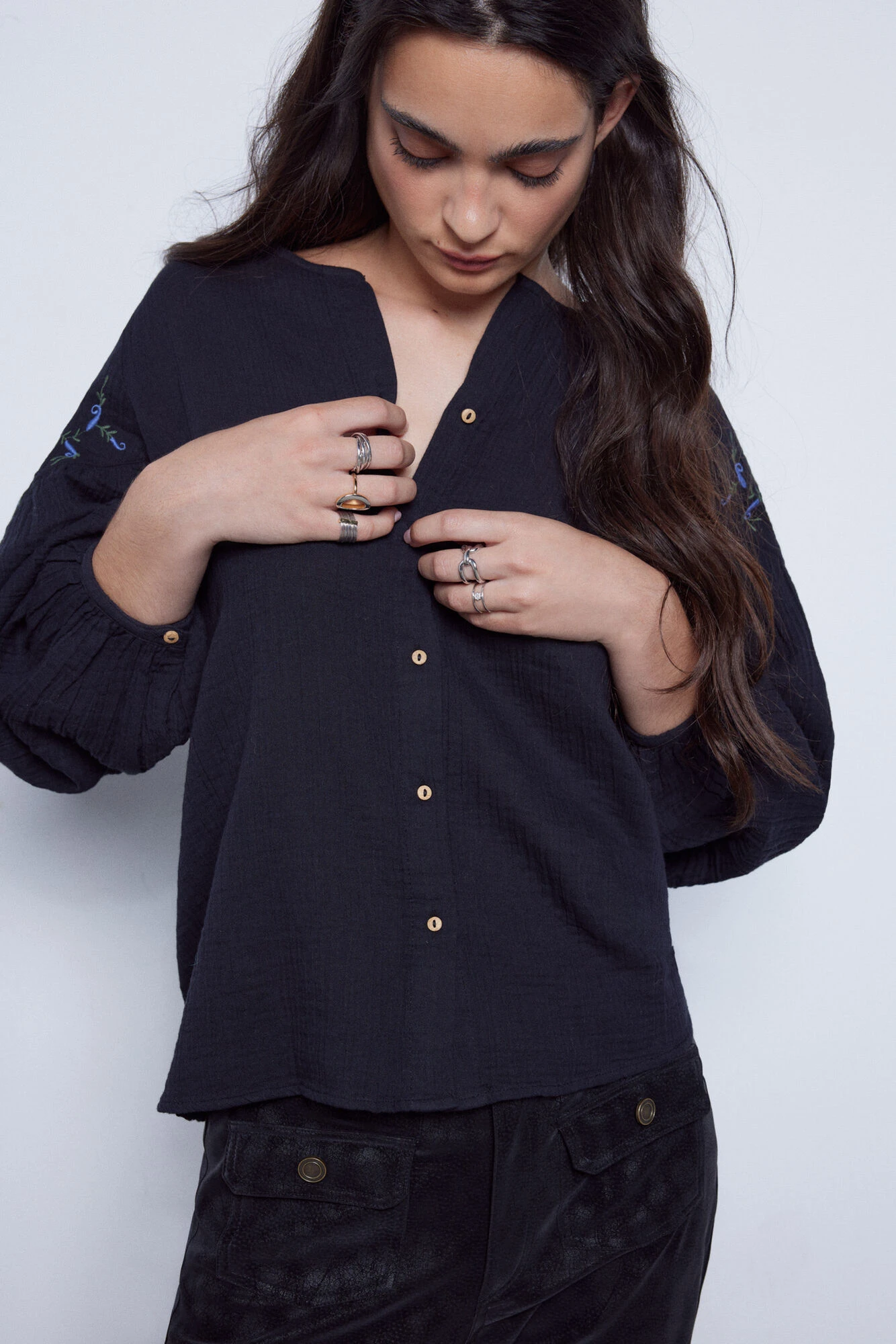 Women'secret Blusa Bordada Manga Larga 3 Women'secret Blusa Bordada Manga Larga – Image 3