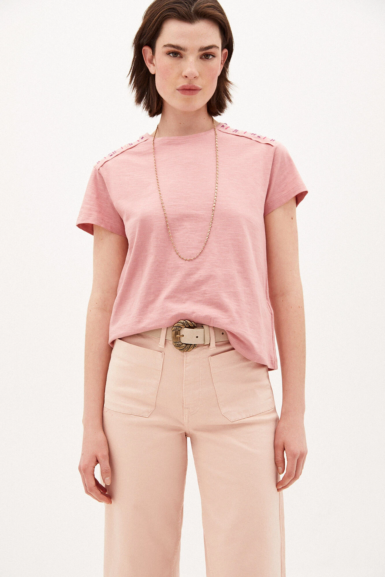 Women'secret Cindy Camiseta De Algodón Con Bordados 2 Women'secret Cindy Camiseta De Algodón Con Bordados – Image 2