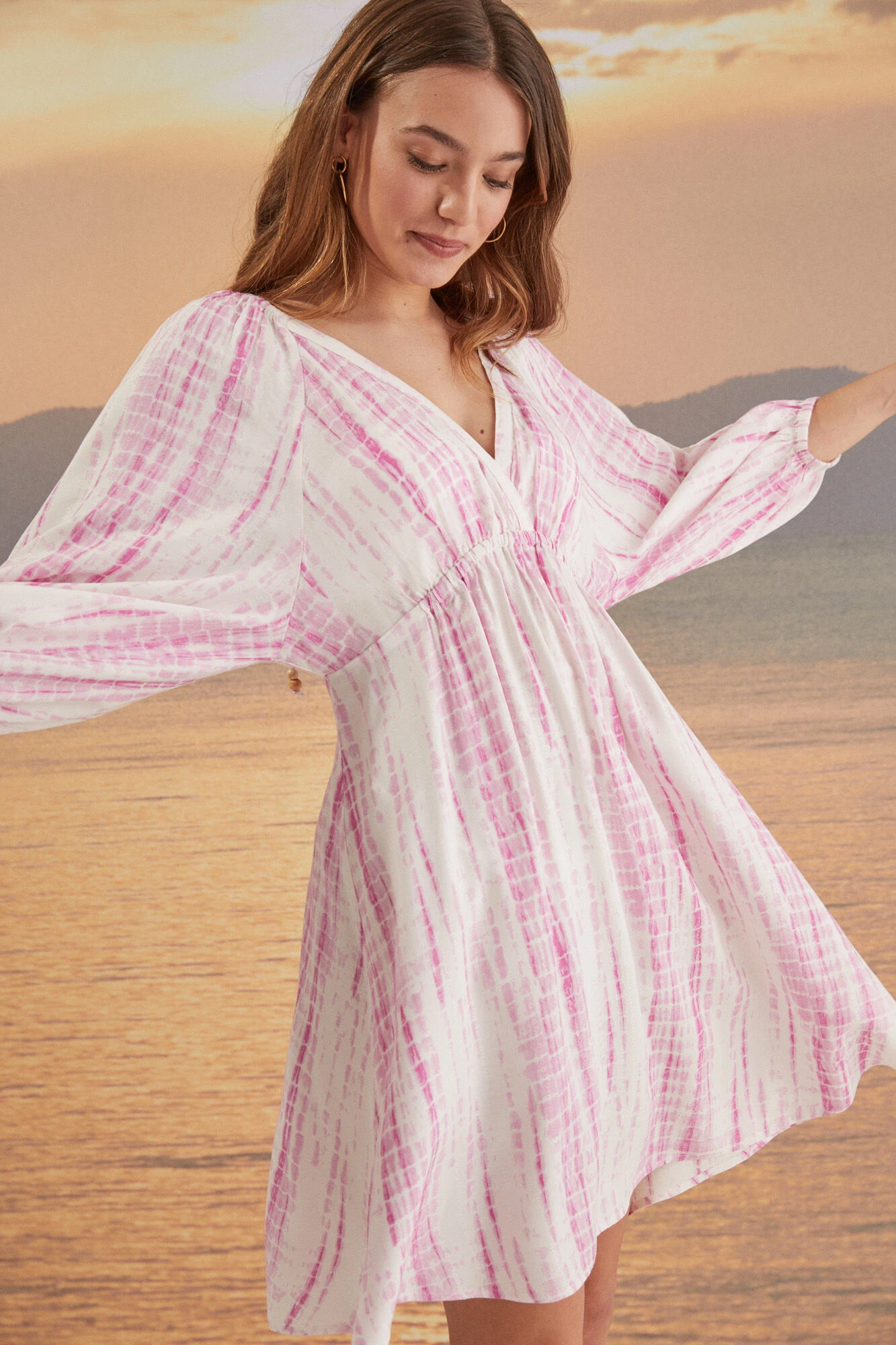 Women'secret Vestido Túnica Tie Dye Rosa 4 Women'secret Vestido Túnica Tie Dye Rosa – Image 4