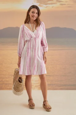 Women'secret Vestido Túnica Tie Dye Rosa