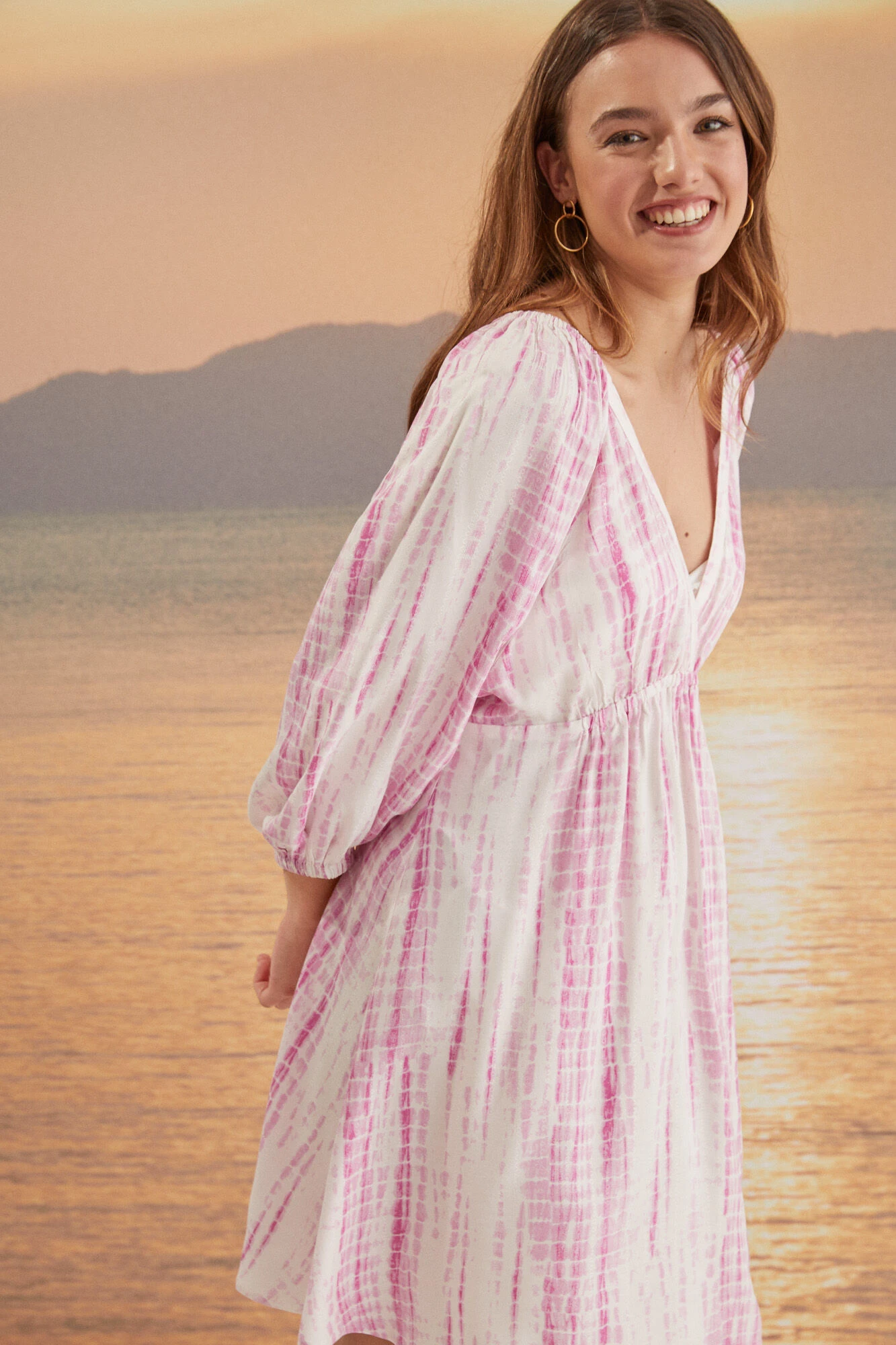 Women'secret Vestido Túnica Tie Dye Rosa 2 Women'secret Vestido Túnica Tie Dye Rosa – Image 2