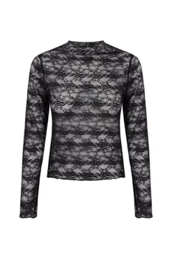 Women'secret Camiseta Encaje Negra -Women'secret Soldes Magasin P 566637901D8