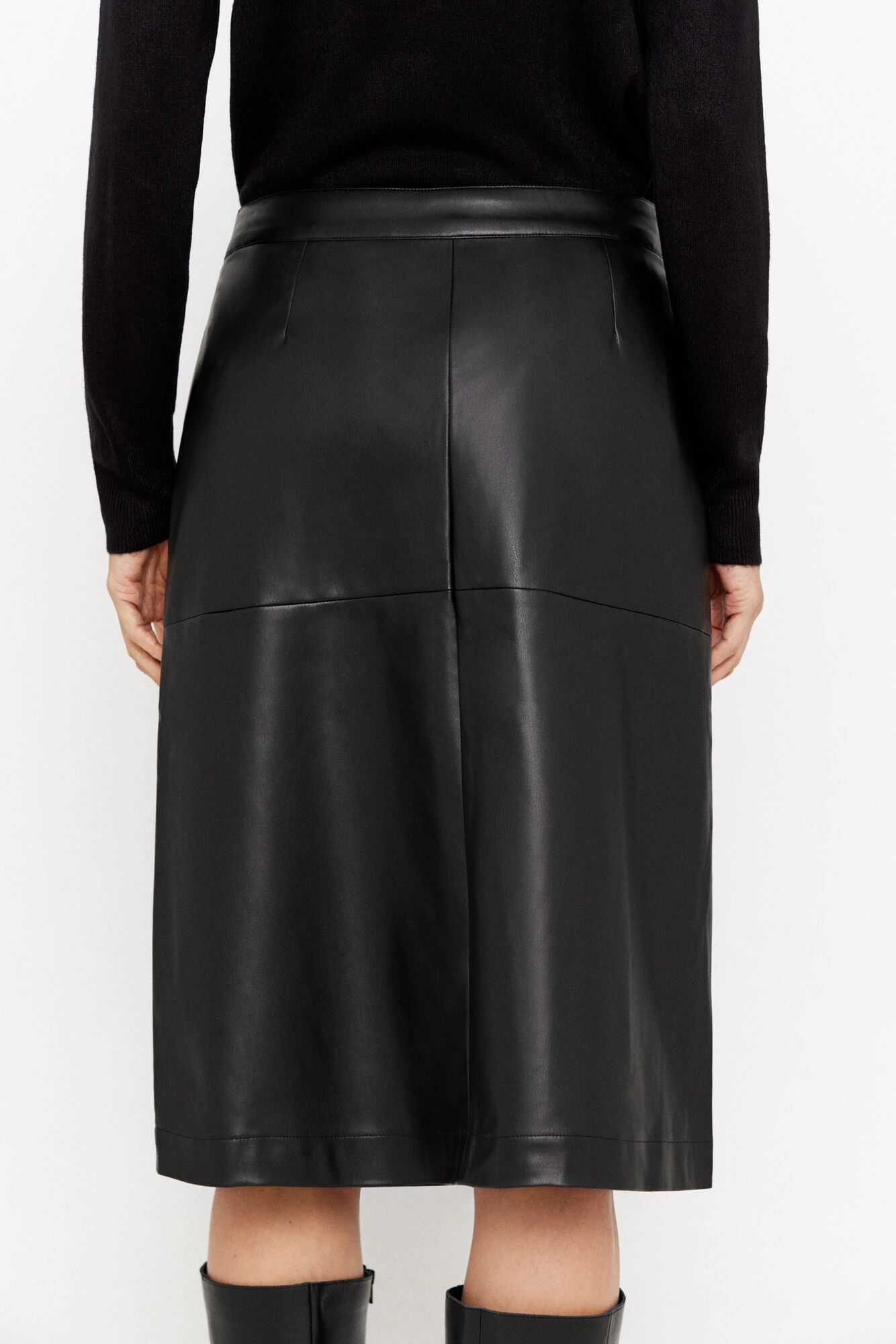 Women'secret Falda Midi Cruzada De Símil Piel 4 Women'secret Falda Midi Cruzada De Símil Piel – Image 4