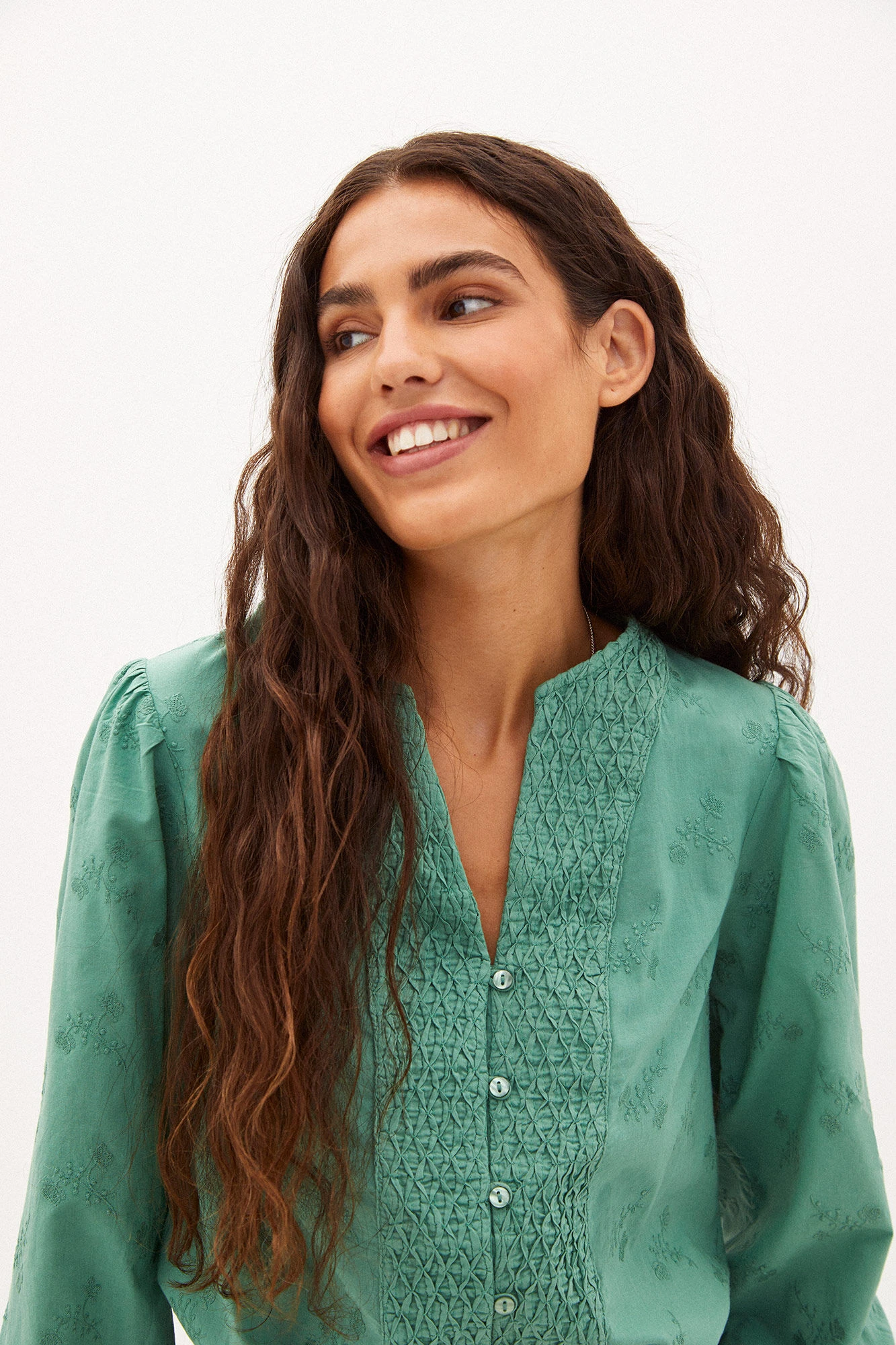 Women'secret Romina. Camisa De Algodón Bordada 2 Women'secret Romina. Camisa De Algodón Bordada – Image 2