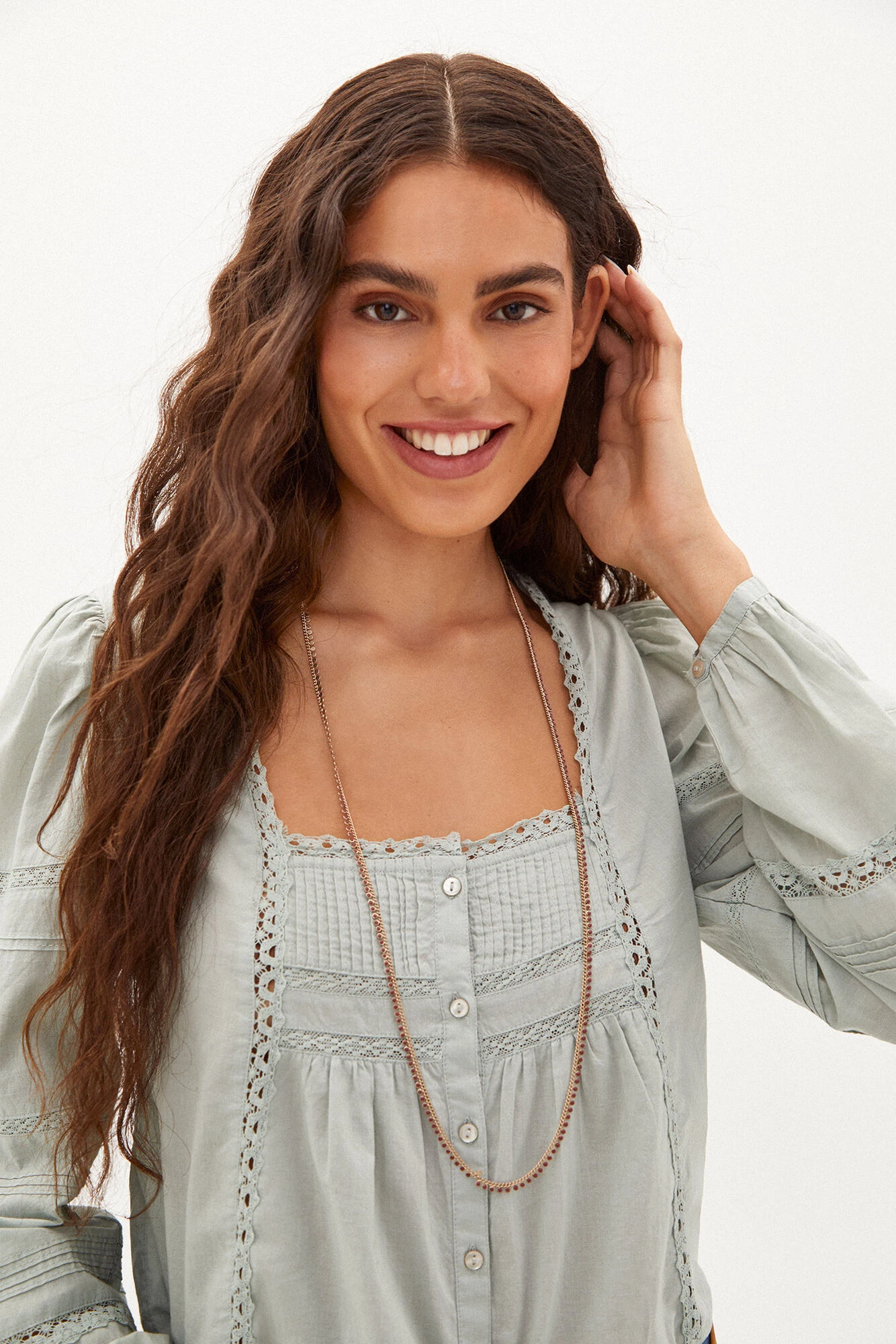 Women'secret Ramona. Blusa De Algodón Bordada 2 Women'secret Ramona. Blusa De Algodón Bordada – Image 2