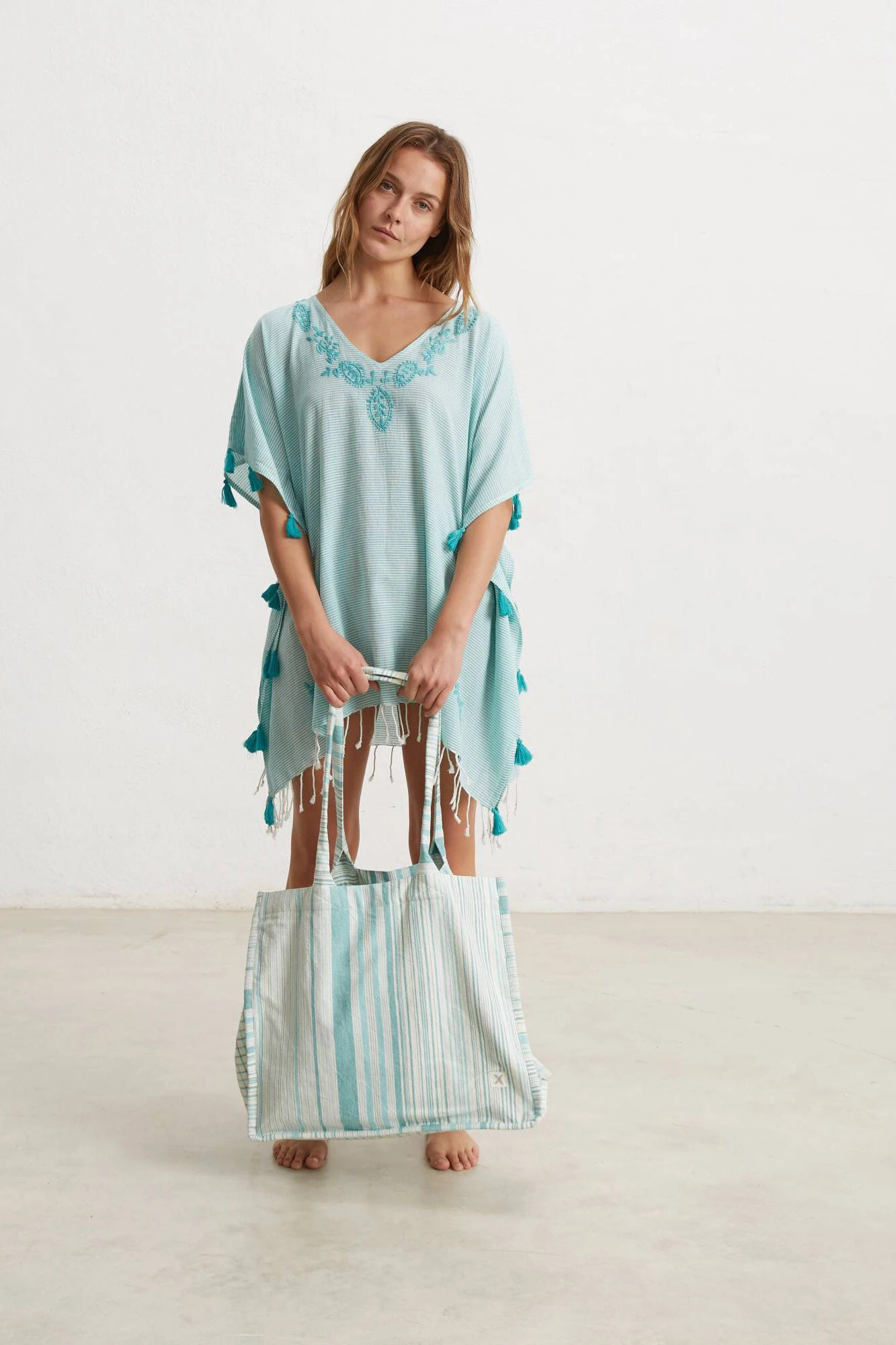 Women'secret Túnica Algodón Rayas Bordado 3 Women'secret Túnica Algodón Rayas Bordado – Image 3