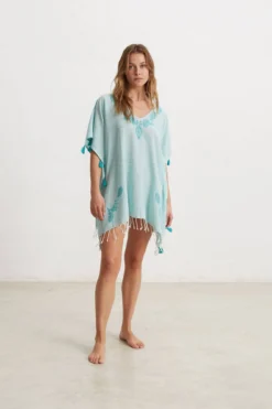 Women'secret Túnica Algodón Rayas Bordado