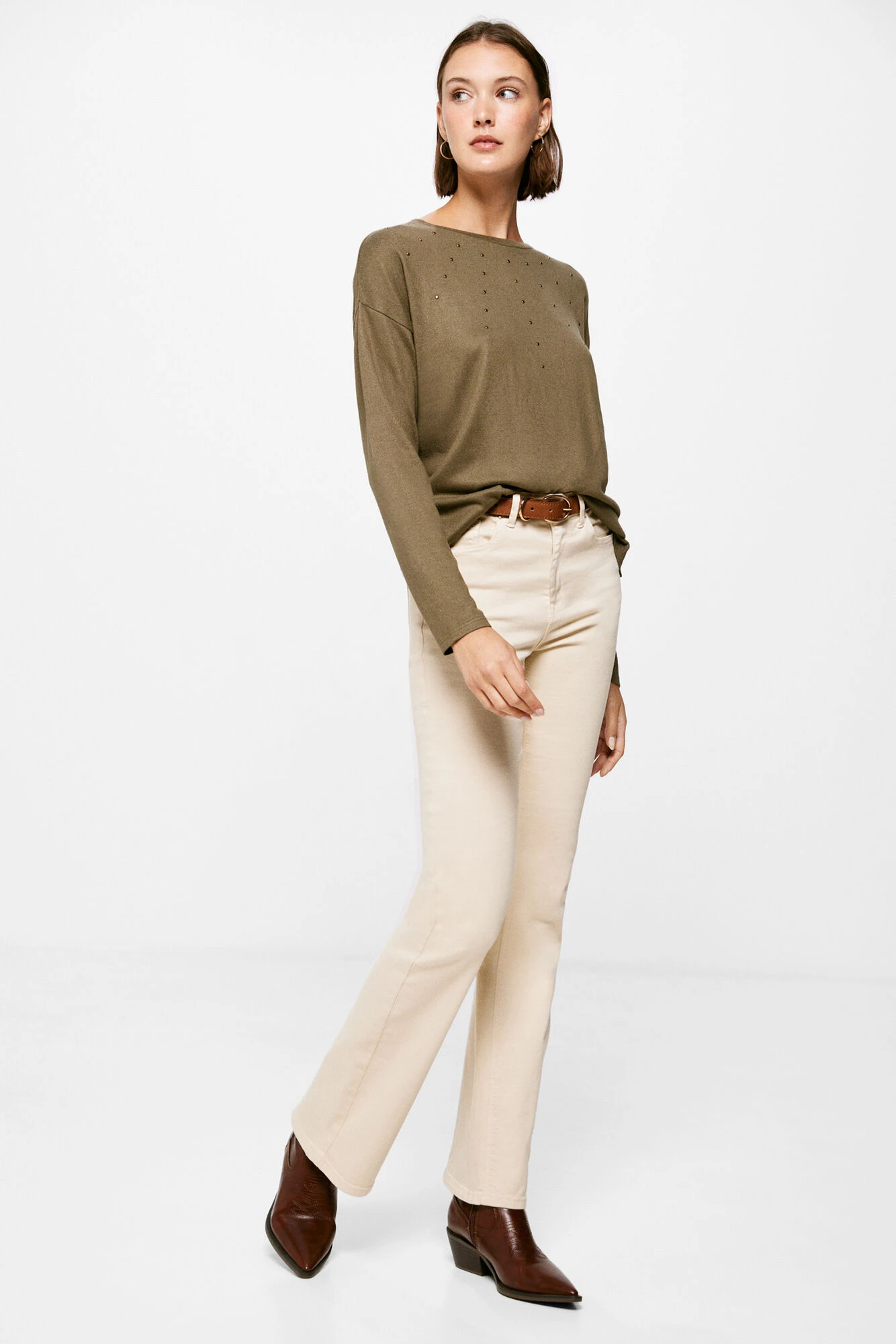 Women'secret Camiseta Cuello Tachas Radiales 4 Women'secret Camiseta Cuello Tachas Radiales – Image 4