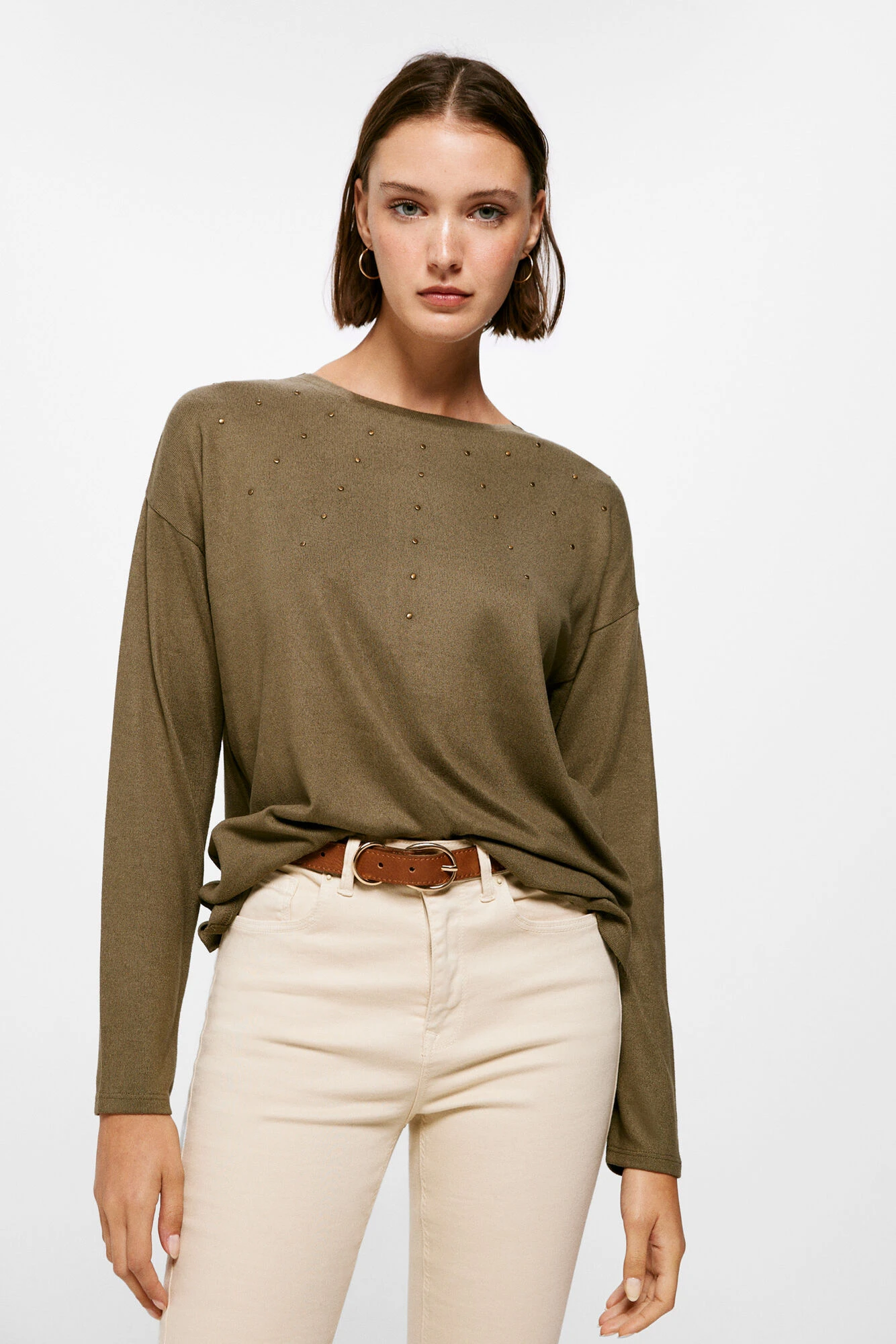 Women'secret Camiseta Cuello Tachas Radiales 1 Women'secret Camiseta Cuello Tachas Radiales