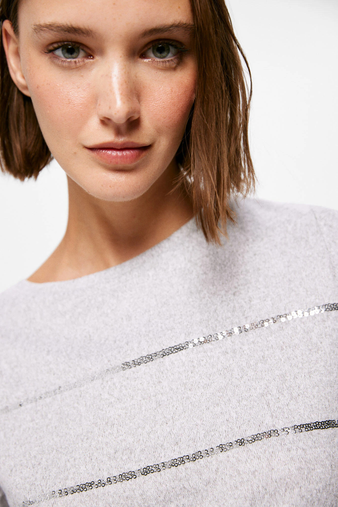 Women'secret Camiseta Rayas Lentejuelas 2 Women'secret Camiseta Rayas Lentejuelas – Image 2