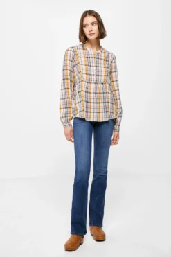 Women'secret Blusa Cuadros Botones -Women'secret Soldes Magasin P 679658305D1