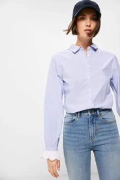 Women'secret Blusa Puños Schiffly
