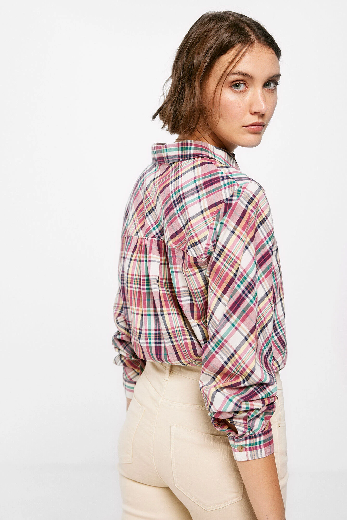 Women'secret Blusa Cuadros Mangas Bies 2 Women'secret Blusa Cuadros Mangas Bies – Image 2