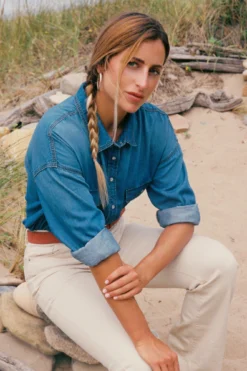 Women'secret Camisa Vaquera Bolsillos Lavado Sostenible