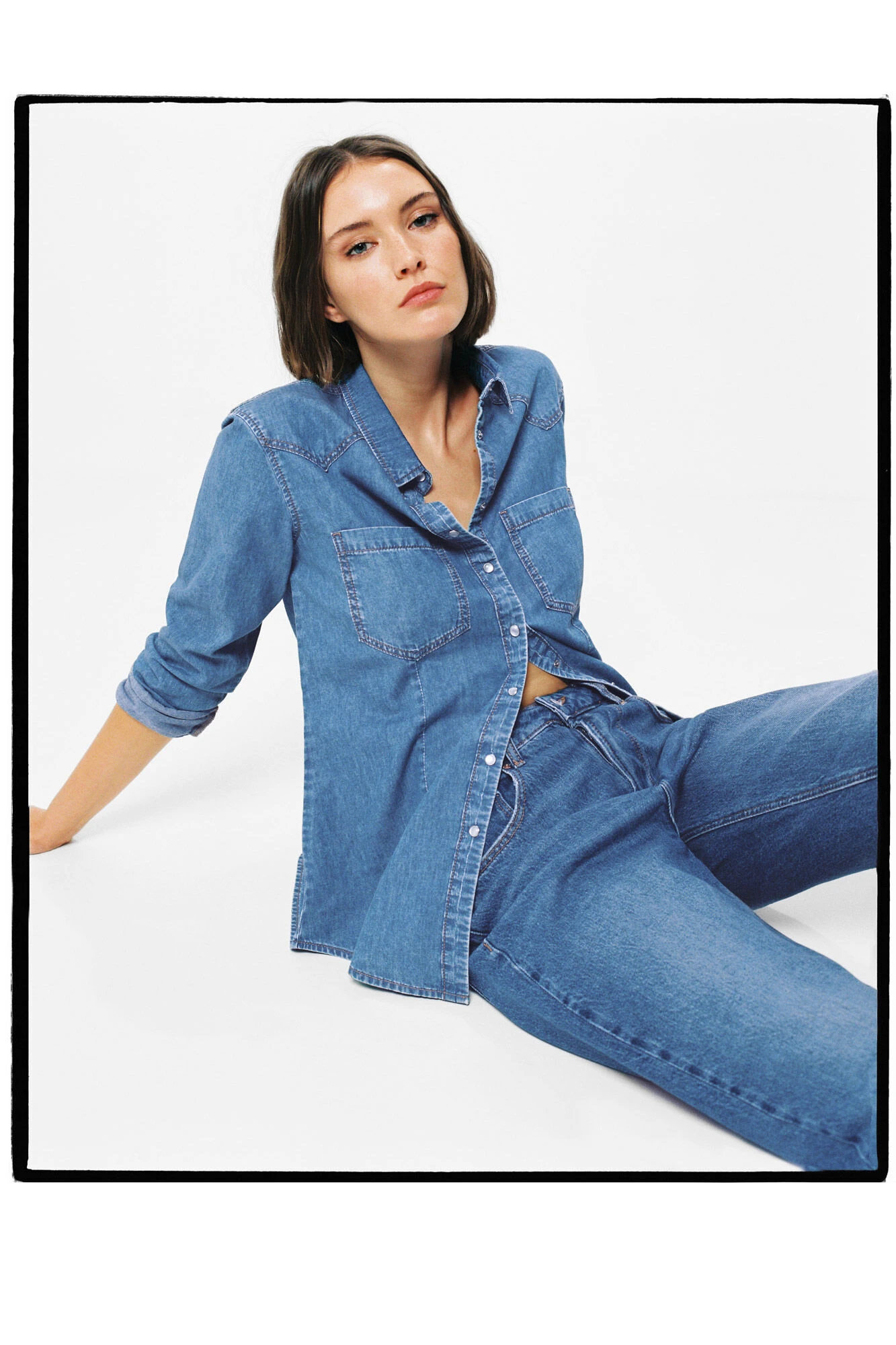 Women'secret Camisa Vaquera Bolsillos Lavado Sostenible 2 Women'secret Camisa Vaquera Bolsillos Lavado Sostenible – Image 2