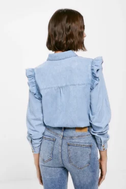 Women'secret Camisa Vaquera Volantes Lavado Sostenible 9 Women'secret Camisa Vaquera Volantes Lavado Sostenible -Women'secret Soldes Magasin P 679658714D3