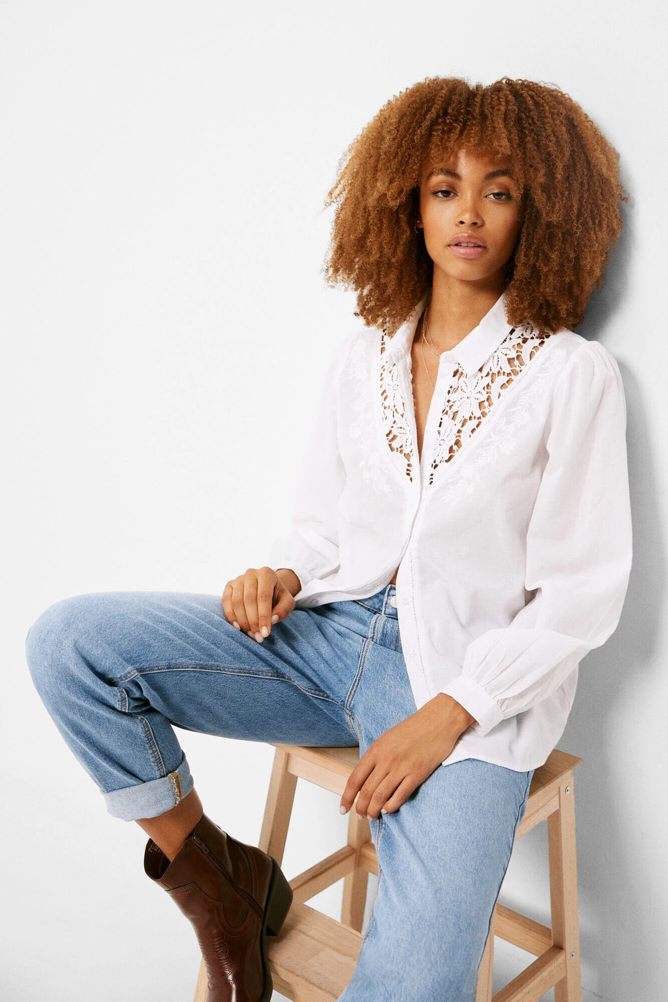 Women'secret Blusa Lace Flores 2 Women'secret Blusa Lace Flores – Image 2